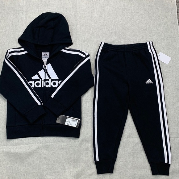 adidas Other - Adidas Boys' Essential Fleece Full-Zip Set Size 4